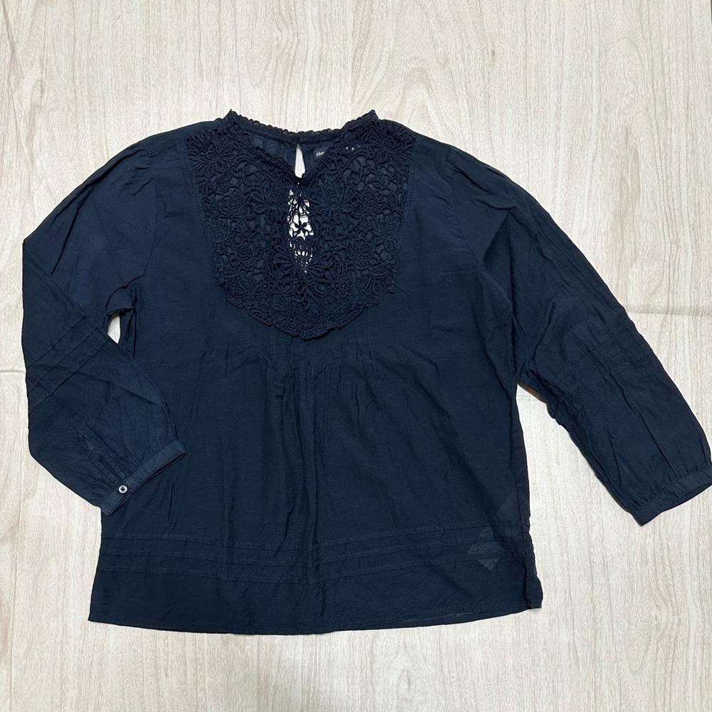 Abercrombie & Fitch Navy Lace Blouse